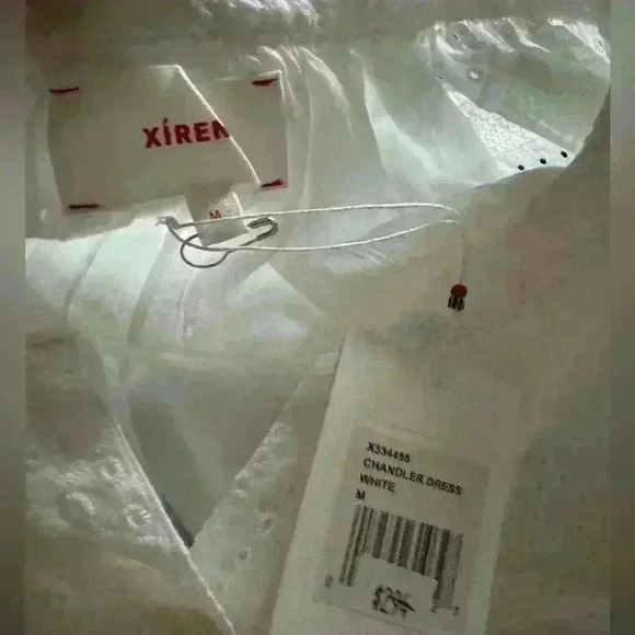 NWT Xirena "Chandler" cotton mini dress with geometric embroidery Sz M in white - Picture 8 of 8